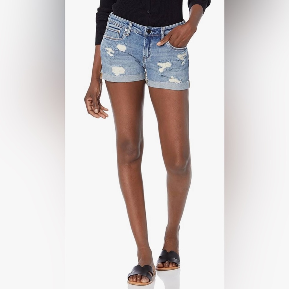NWT Blank NYC The Fulton Distressed Roll Up Shorts